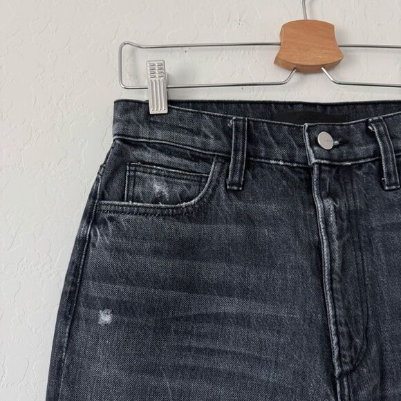 Joe’s Jeans The Honor High Rise Vintage Straight Distressed Black Wash Size 26 - Picture 6 of 9